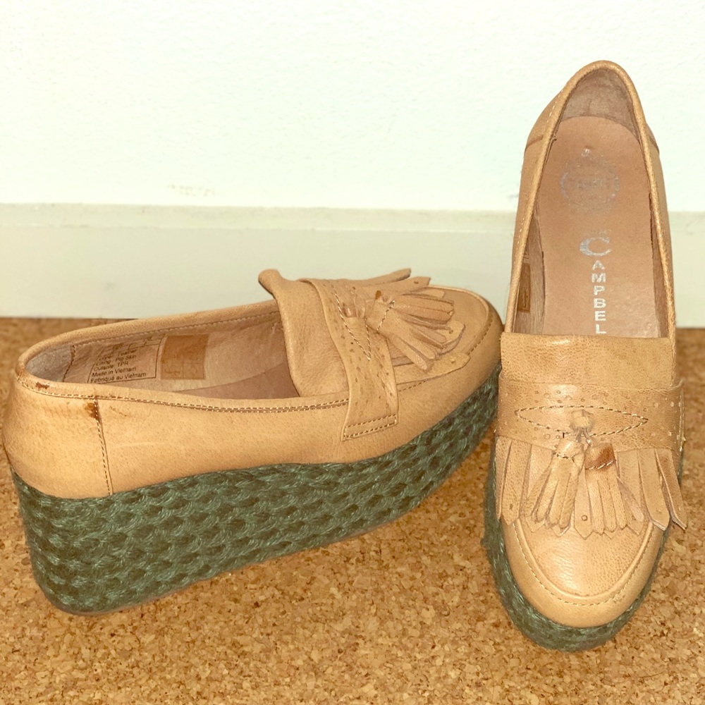 Jeffrey Campbell preppy style leather platform